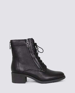 25130 ANKLE BOOTS BLACK LEATHER