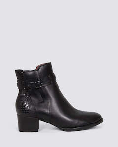 25343 ANKLE BOOTS BLACK LEATHER