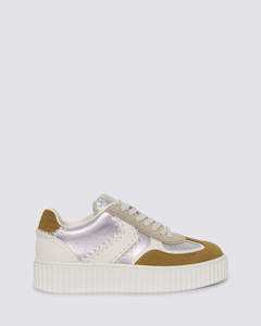 FLEETWOOD SNEAKERS SILVER LEATHER