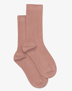 RIBBED LUREX SOCK BLUSH