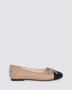 BELIE BALLET FLATS BLACK/PALE TAUPE