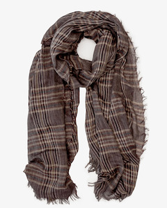 SERENE PLAID SCARF AUTUMN MERLOT