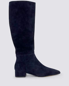 Mollini: THE BOOT KNEE HIGH BOOTS NAVY SUEDE