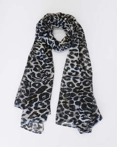Andrea Biani: AVERY SCARF WHITE LEOPARD