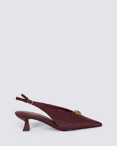 NUANCED SLINGBACK HEELS CHERRY
