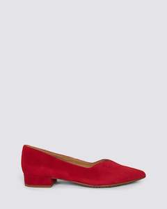 Hush Puppies: AVA FLATS RED SUEDE