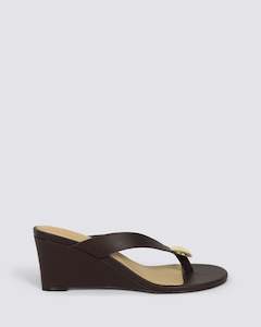 Siren Shoes: CHLOE THONG WEDGES CHOCOLATE BROWN