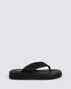 Verali: BOUNCER II FLATFORM THONGS BLACK