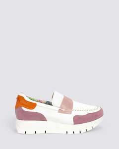 JS-2290 LOAFERS WHITE NUDE MULTI