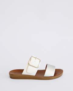 Womens Sandals: VELMA WHITE/SILVER