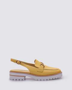 Loafers: KOLA SLINGBACK FLATS YELLOW
