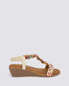 Cc Resorts: URSA WEDGE SANDALS TAUPE