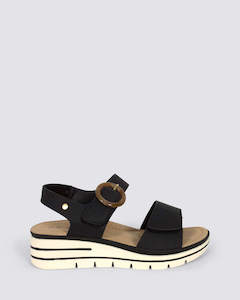 Cc Resorts: YARRA WEDGE SANDALS BLACK