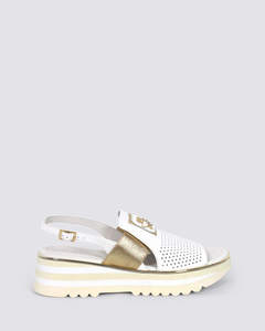 Django And Juliette: HALEY SLINGBACK WEDGES WHITE GOLD