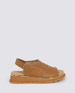 Django And Juliette: CARLENET SANDALS DARK TAN CHAMPAGNE