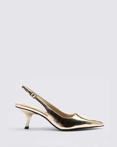 PETITE SLINGBACK HEELS GOLD
