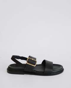 UNDO FLAT SANDALS BLACK