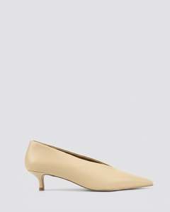 FLYNN POINT TOE PUMPS CUSTARD YELLOW