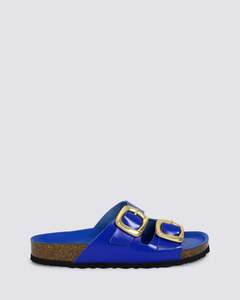 Womens Slides: GRANADA SANDALS COBALT BLUE