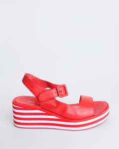 Django And Juliette: FIGG PLATFORM SANDALS RED