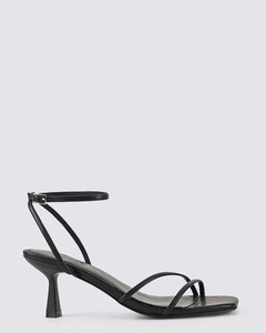 Siren Shoes: SAFFRON STRAPPY HEELS BLACK