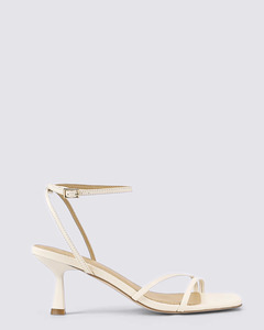 Siren Shoes: SAFFRON STRAPPY HEELS CHALK WHITE