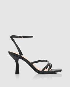 Verali: PENELOPE STRAPPY HEELS BLACK