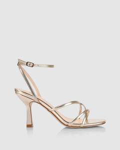 PENELOPE STRAPPY HEELS CHAMPAGNE GOLD