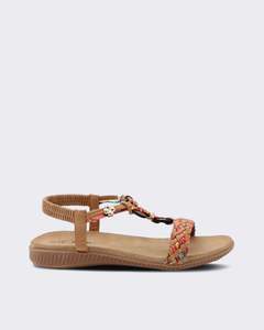 Womens Sandals: XTRA SANDALS TAN MULTI