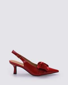 Andrea Biani: LOLITA SLINGBACK HEELS RED PATENT