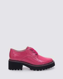 Andrea Biani: LAUREN LACE UP SHOES FUSCHIA PATENT