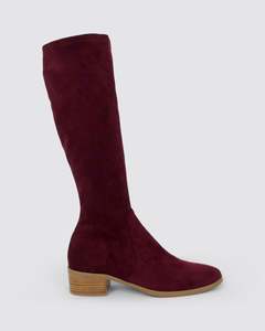 Django And Juliette: TIMOTHIE KNEE HIGH BOOTS BURGUNDY