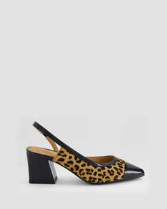 Django And Juliette: MARLENES SLINGBACK HEELS BLACK/TAN