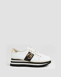 Django And Juliette: EDGEY SNEAKERS WHITE/BLACK