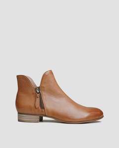 FAYE ANKLE BOOTS DARK TAN