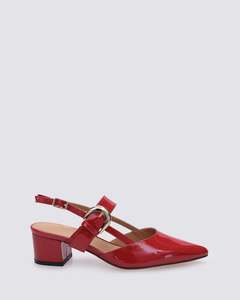 JESS SLINGBACK HEELS RED PATENT