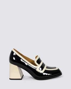 Womens Heels: BERGEN HEELS BLACK/BONE
