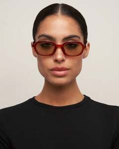 Accessories Sunglasses: ABBY BURGUNDY/LIGHT GREEN