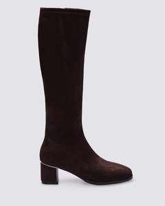 JIGGLE KNEE HIGH CHOCOLATE MICROFIBRE