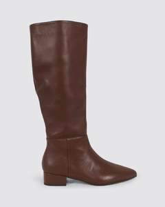 Mollini: THE BOOT LONG BOOTS CHOCOLATE LEATHER