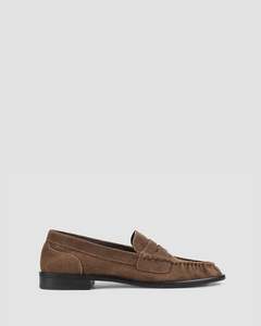 Siren Shoes: PADDY LOAFERS TOFFEE BROWN SUEDE