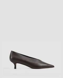 FLYNN POINT TOE PUMPS CHOCOLATE BROWN