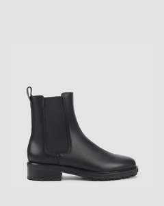 Siren Shoes: CASSIE ANKLE BOOTS BLACK LEATHER