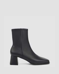 NOELLE BLOCK HEEL ANKLE BOOTS BLACK