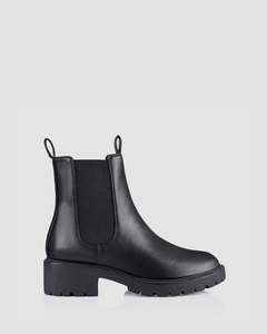 Verali: JACE CHELSEA COMBAT BOOTS BLACK SMOOTH
