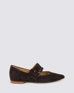 YEXA FLATS CHOCOLATE SUEDE