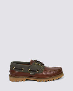 Mens Shoes: DECK MENS BOAT SHOE MAHOGANY