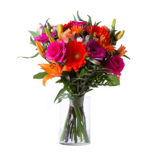 Anniversary: Bud Vase Hot Pink Gerbera