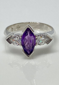 Amethyst & CZ Ring - Andrea Spicer