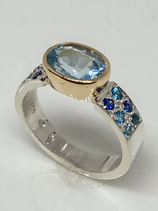Coloured Stone Rings: Aquamarine Ring - Andrea Spicer
